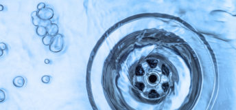 Kitchen sink, running water (light blue)